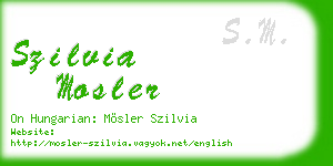 szilvia mosler business card